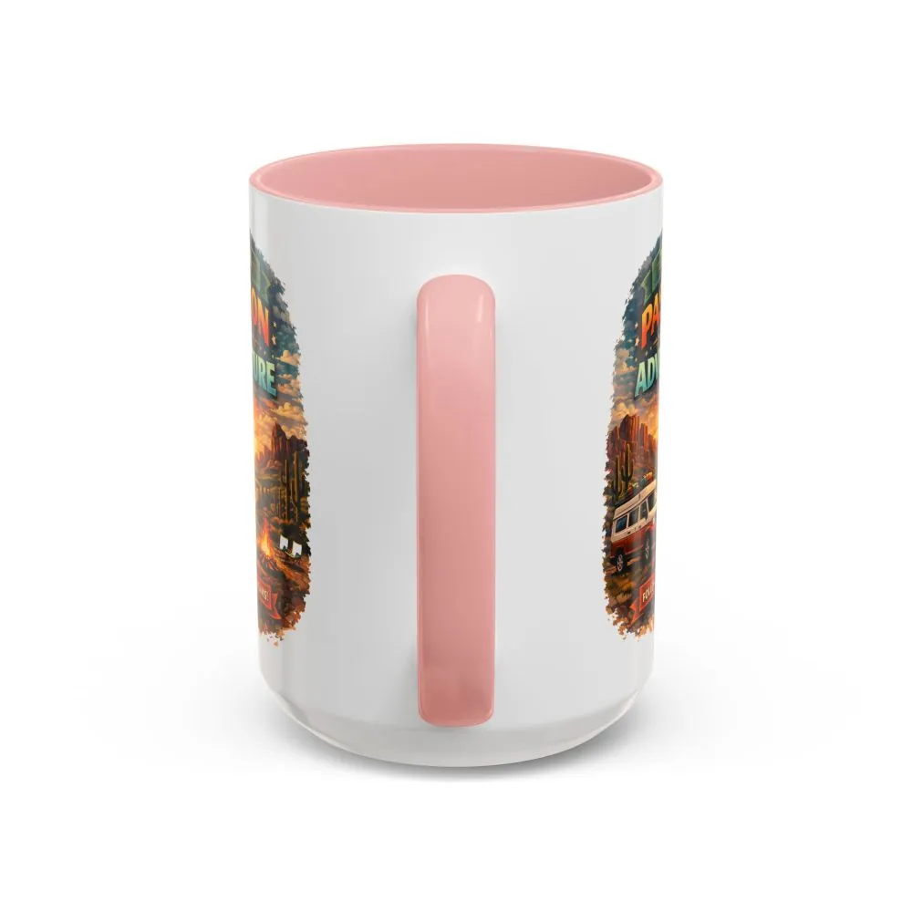 Accent Coffee Mug (11, 15oz) — "Turn Passion Into Adventure" Design Scenic-Line