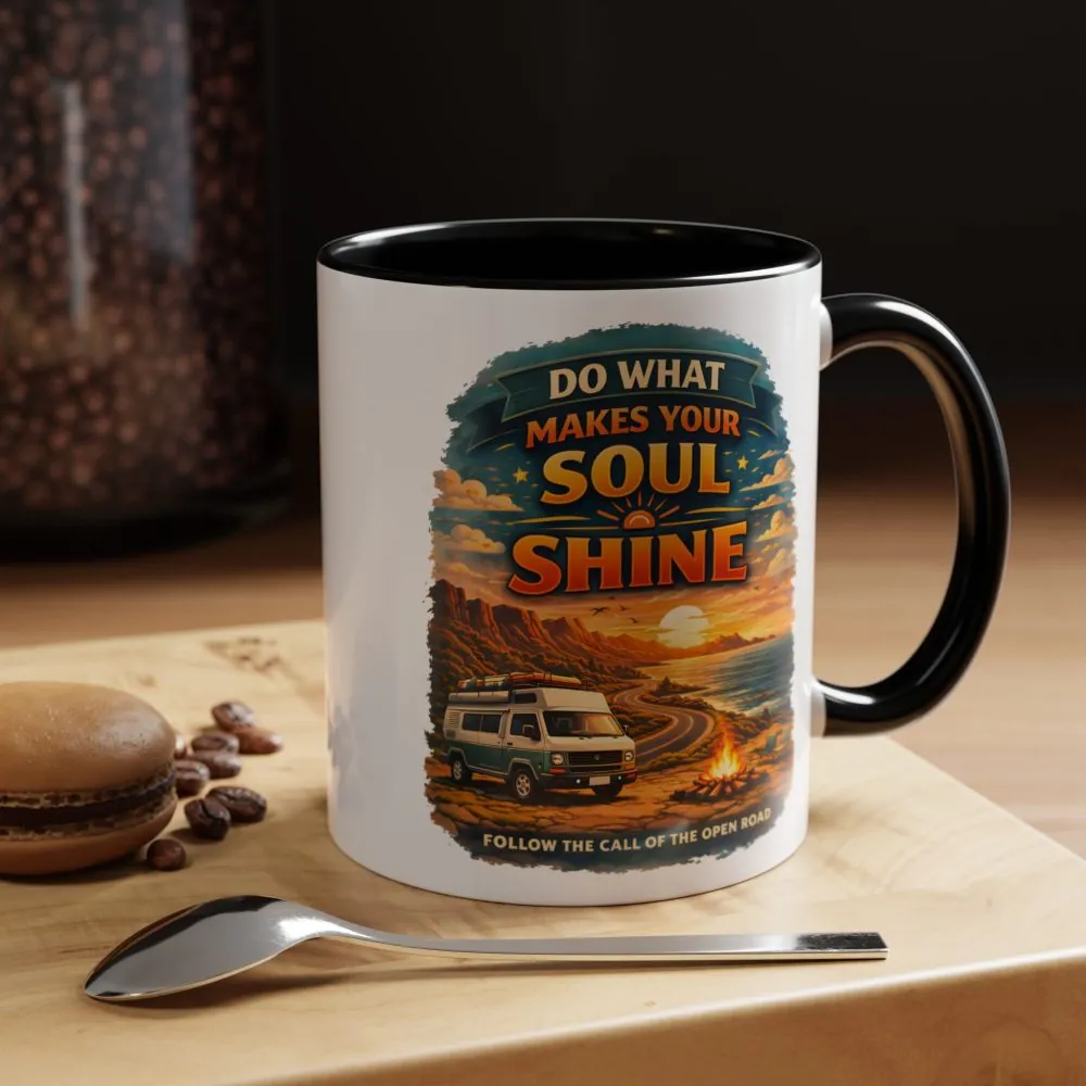 17316814424116102076_2048.jpeg Accent Coffee Mug (11, 15oz) — "Do What Makes Your Soul Shine" Design Scenic-Line