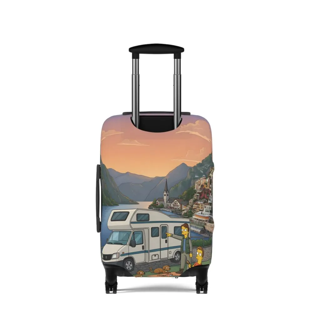 17318377051909717658_2048.jpeg Luggage Cover — Adventure Camper Sketch Travel Suitcase(Design Sitcom-Line)