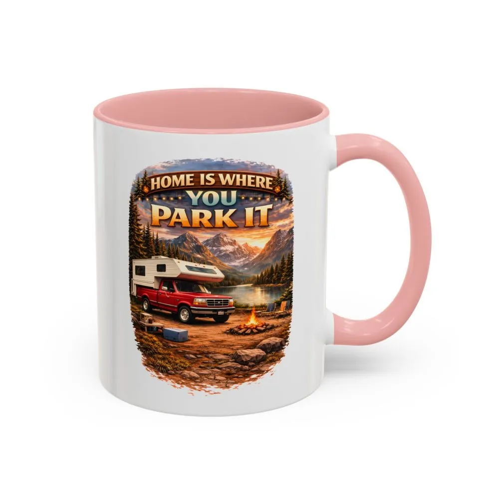 17350109036820558945_2048.jpeg Accent Coffee Mug (11, 15oz) — "Home Is Where You Park It" Design Scenic-Line