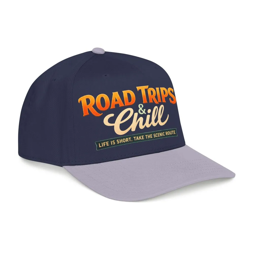 Baseball Cap - "Road Trips And Chill" Design Scenic-Line