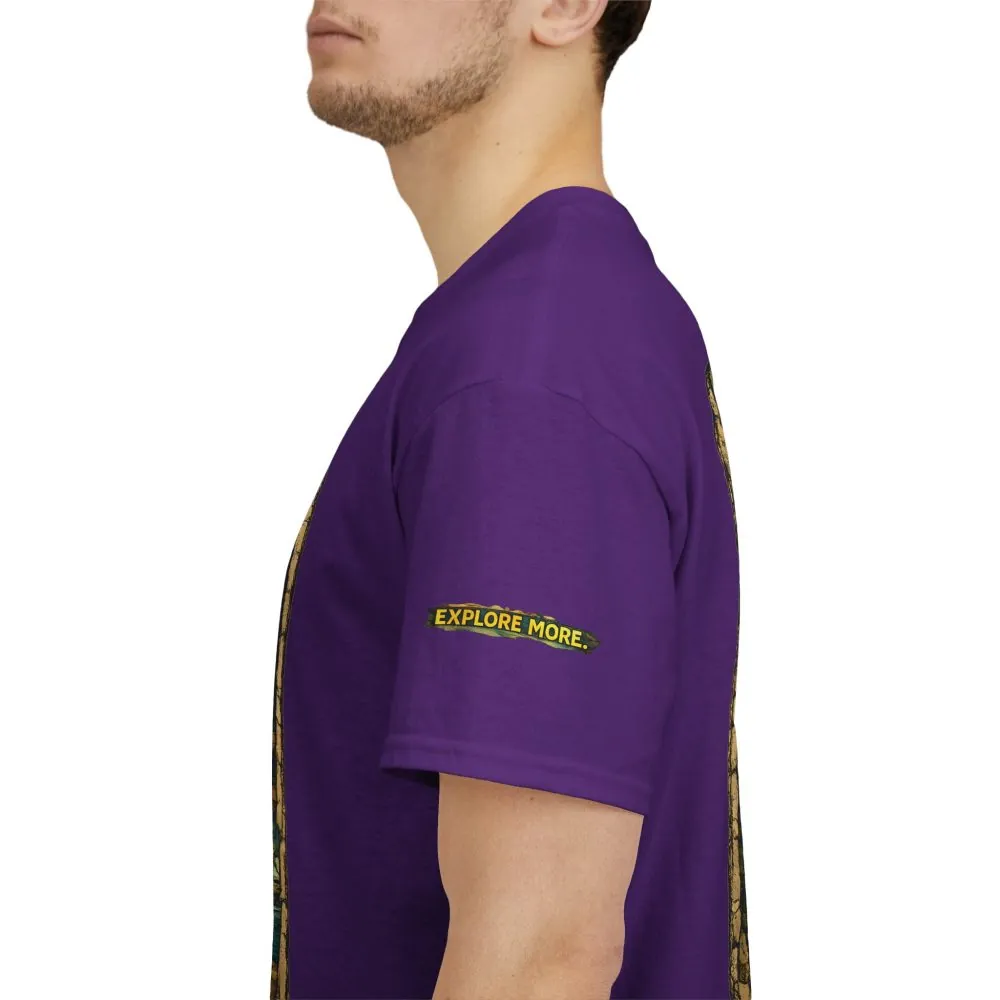 Unisex Heavy Cotton Tee — "Explore More" Design Cubic-Line