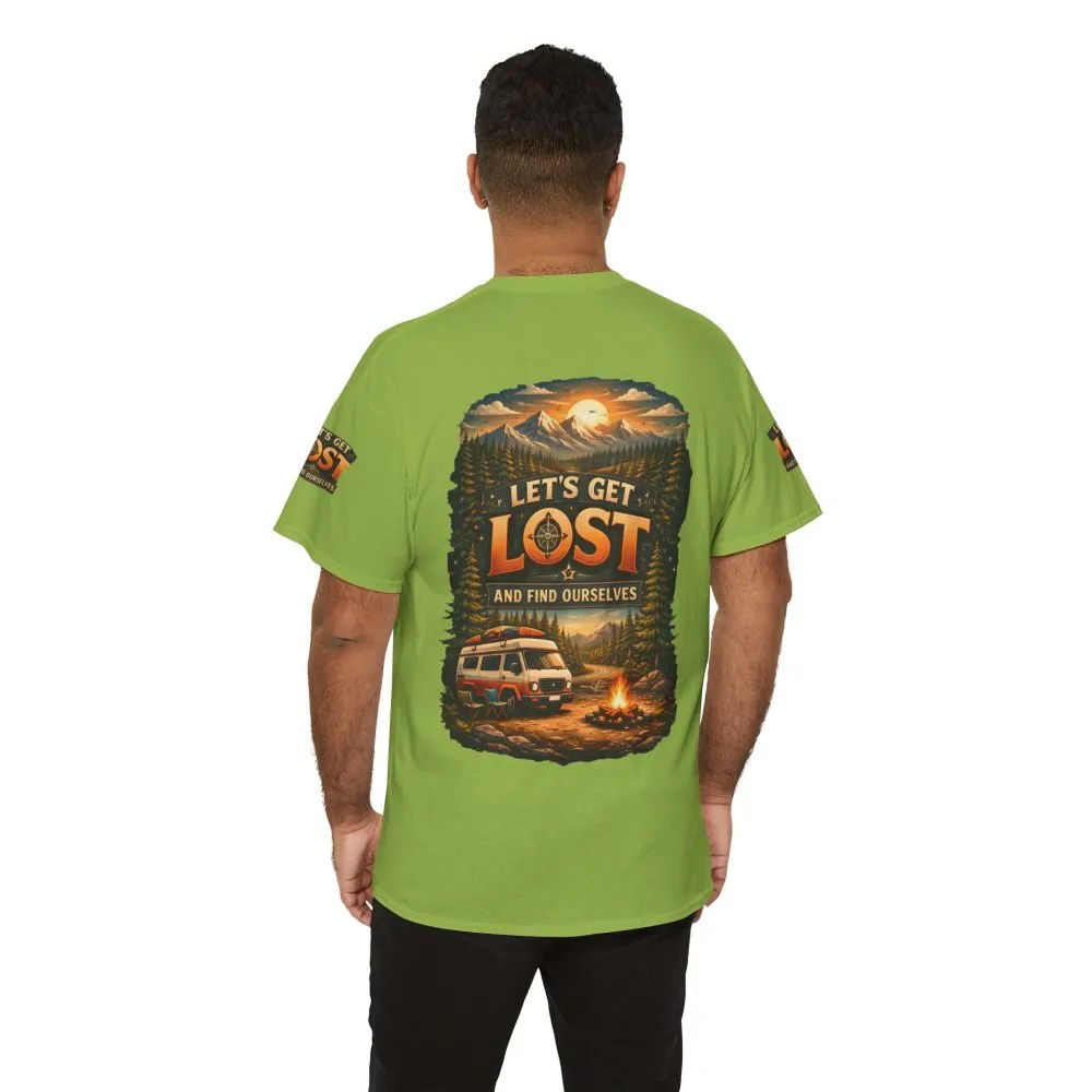 Unisex Heavy Cotton Tee — "Let´s Get Lost And Found Ourselfs" Design Scenic-Line