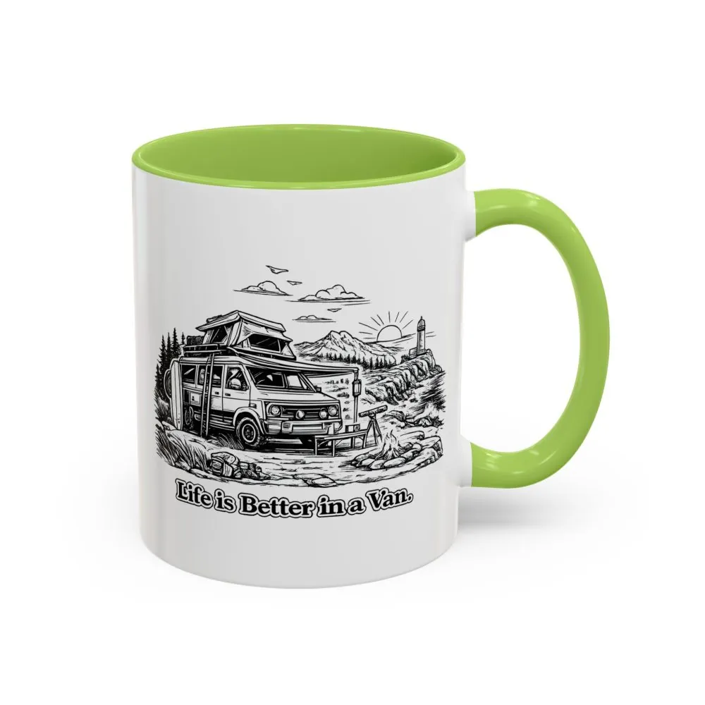 17380356553678261231_2048.jpeg Accent Coffee Mug (11, 15oz) — "Life Is Better In A Van" Design Minimal-Line
