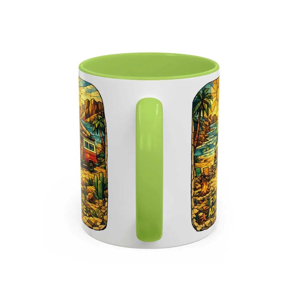 17380483434202021279_2048.jpeg Accent Coffee Mug (11, 15oz) — ""Find Your Adventure"" Design Cubic-Line