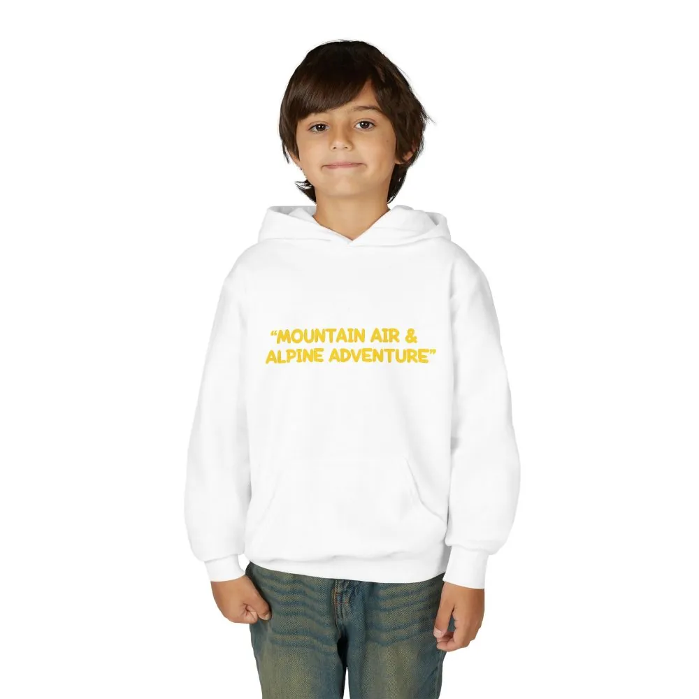 Youth Hoodie(Gildan) – "Mountain Air-Alpine Adventure" (Design Sitcom-Line)