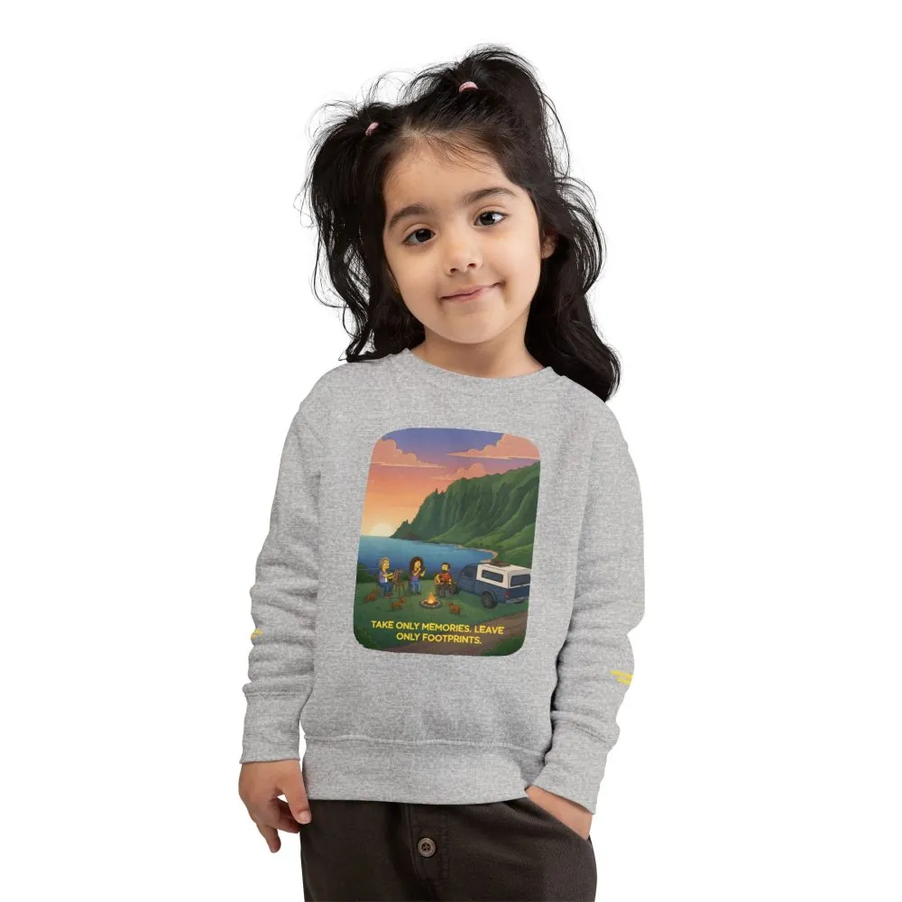 Toddler Sweatshirt - "Take Only Memories-Leave Only Footprints" (Design Sitcom-Line)