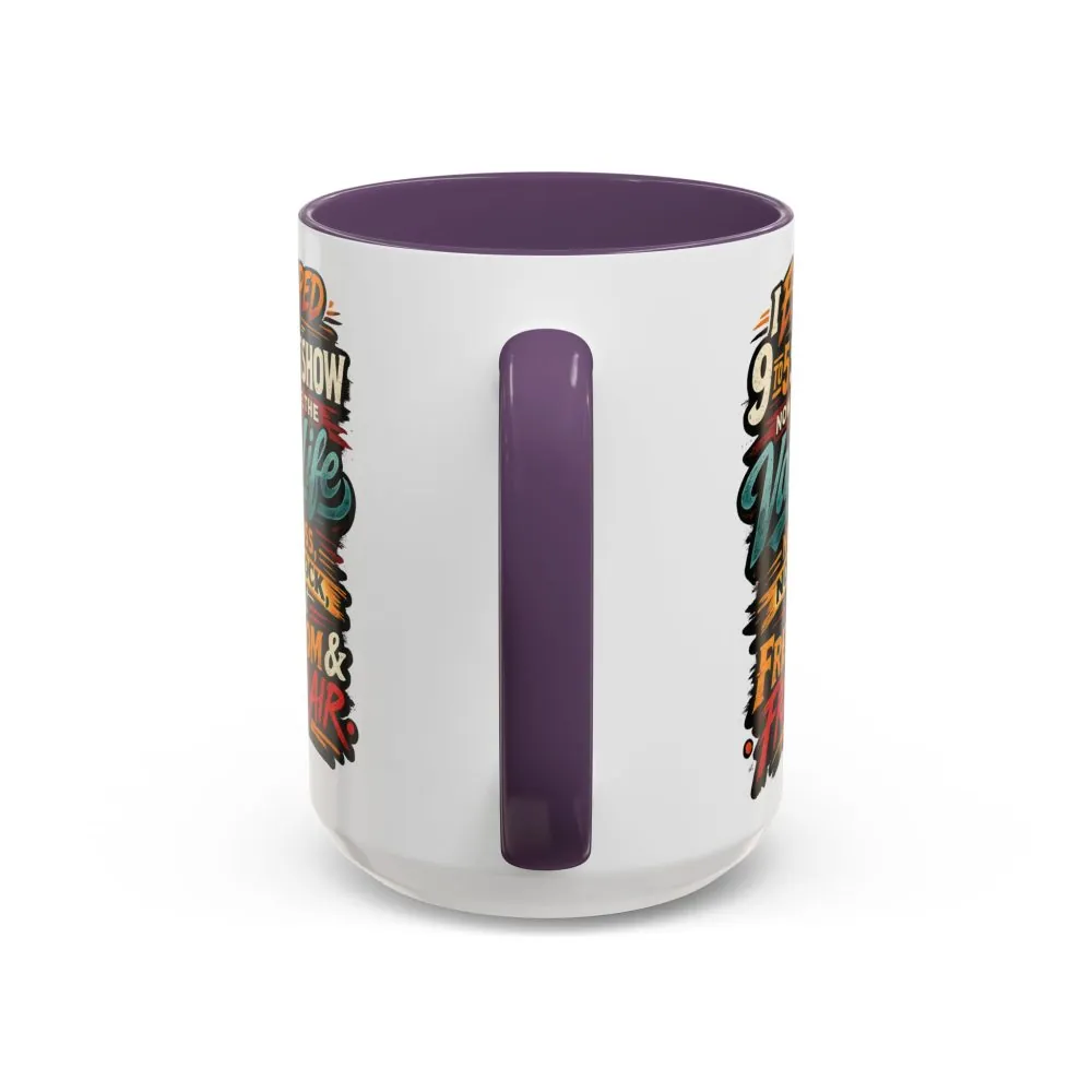17434919988196070128_2048.jpeg Accent Coffee Mug (11, 15oz) — "I Escaped The 9 To 5" Design F**K-Line