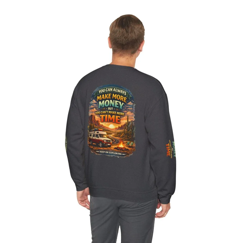 Unisex Heavy Blend™ Crewneck Sweatshirt — "You Can Always Make More Money" Design Scenic-Line