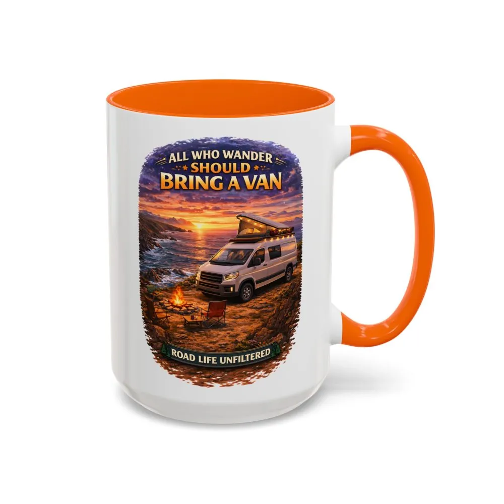 17444314847737036552_2048.jpeg Accent Coffee Mug (11, 15oz) — "All Who wander Should Bring A Van" Design Scenic-Line