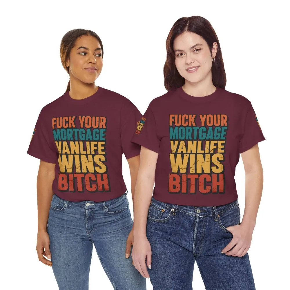 Unisex Heavy Cotton Tee — "Fuck Your Mortgage" Design F**K-Line