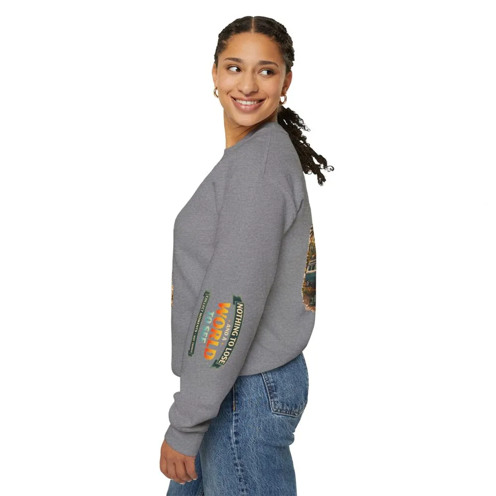 Unisex Heavy Blend™ Crewneck Sweatshirt — "Nothing To Lose" Design Scenic-Line
