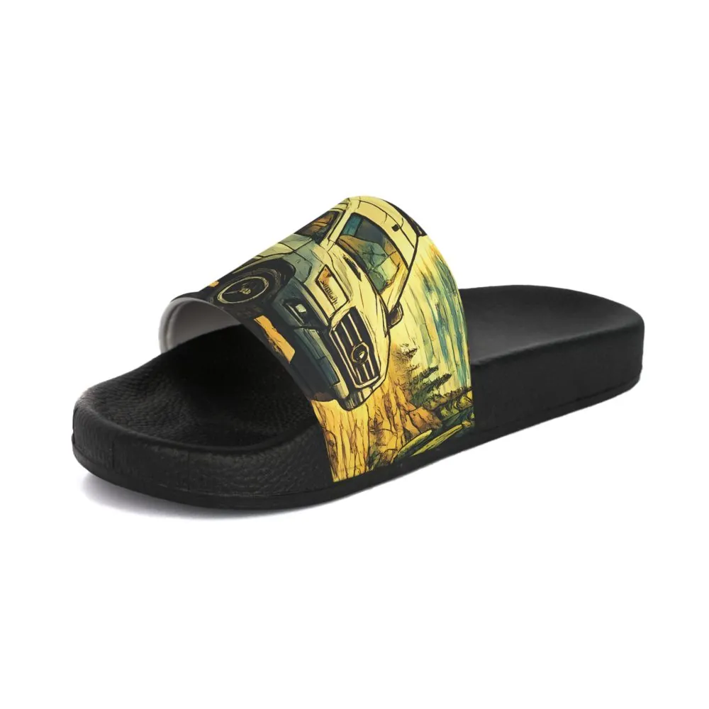 17489496951782819058_2048.jpeg Women's Slide Sandals - Mercedes Camper Van Slides (Cubic-Line)