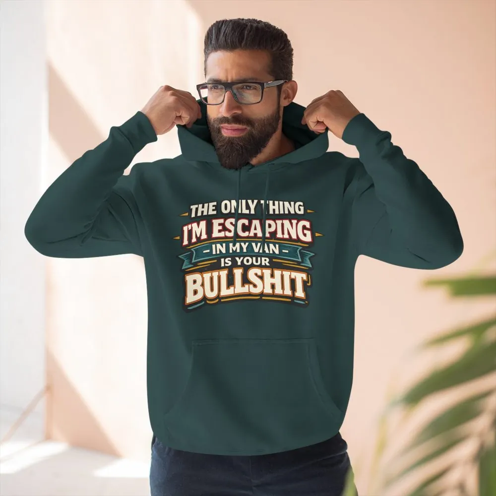 Three-Panel Fleece Hoodie - "The Only Thing I´m Escaping" Design F**K-Line
