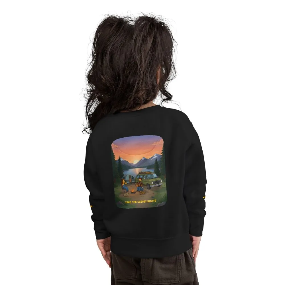 Toddler Sweatshirt - "Take The Scenic Route" (Design Sitcom-Line)