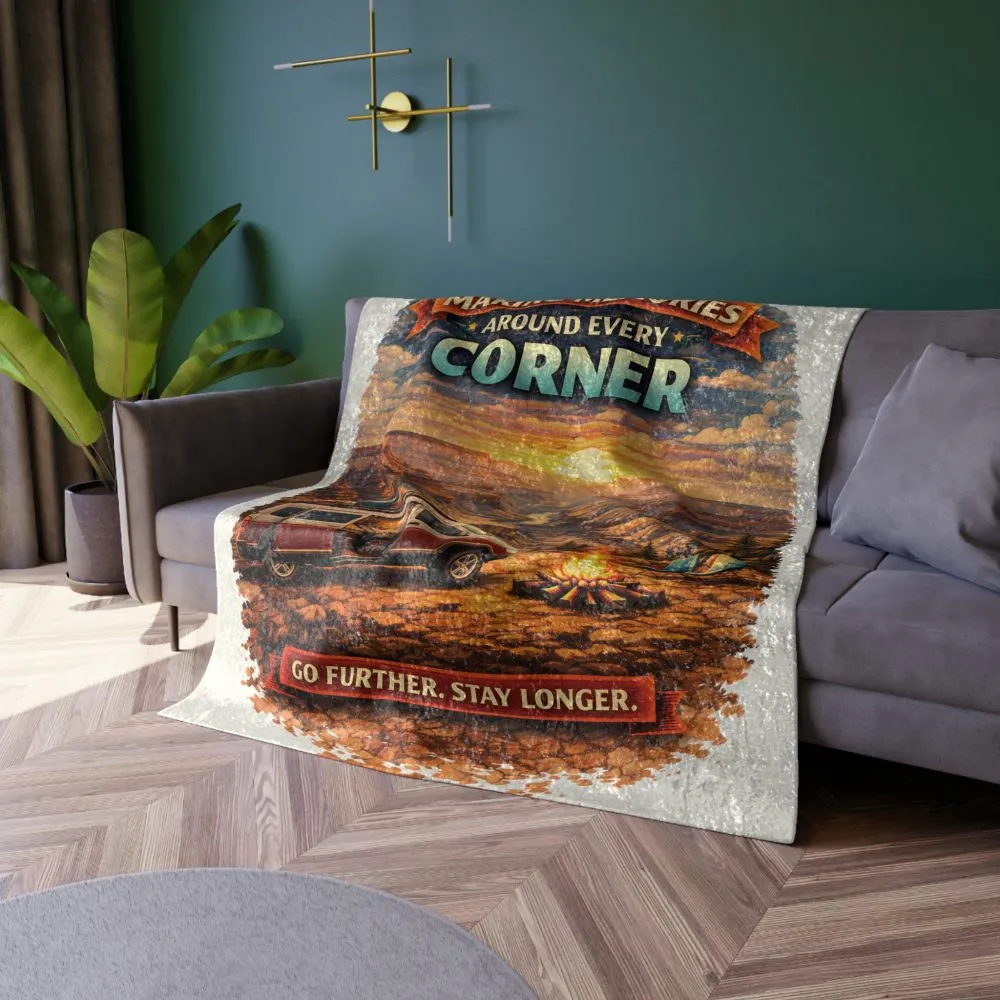 17522081450388826429_2048.jpeg Crushed Velvet Blanket —"Making Memories Around Every Corner" Design Scenic-Line (Campervan)