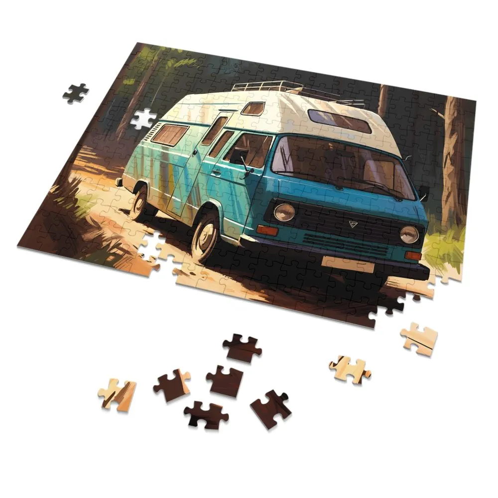 Jigsaw Puzzle with Tin — Retro Camper Van