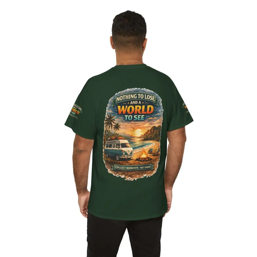 Unisex Heavy Cotton Tee — "Nothing To Lose " Design Scenic-Line