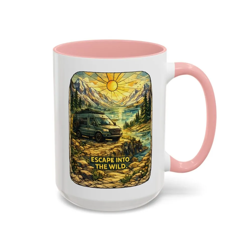 17545331102400225647_2048.jpeg Accent Coffee Mug (11, 15oz) — "Escape Into The Wild" Design Cubic-Line