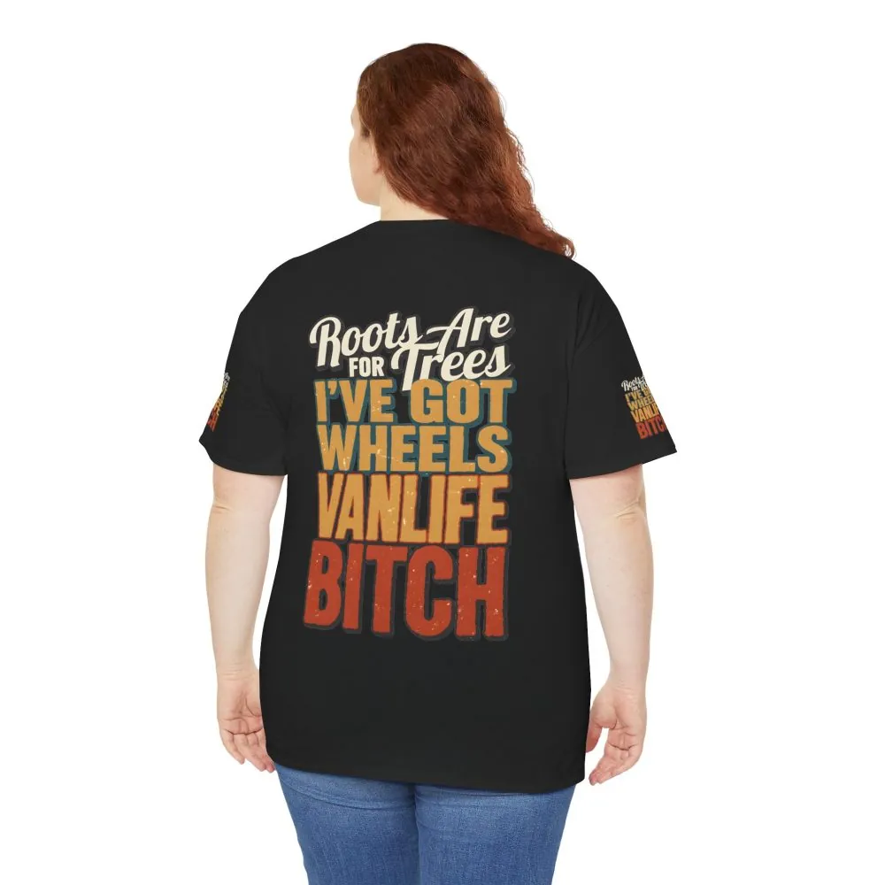 Unisex Heavy Cotton Tee — "Roots Are For Trees" Design F**K-Line