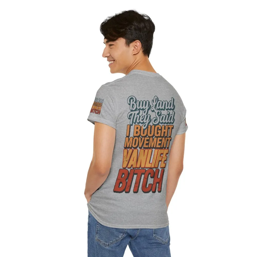 17550660282711520048_2048.jpeg Unisex Heavy Cotton Tee — "Buy Land They Said" Design F**K-Line