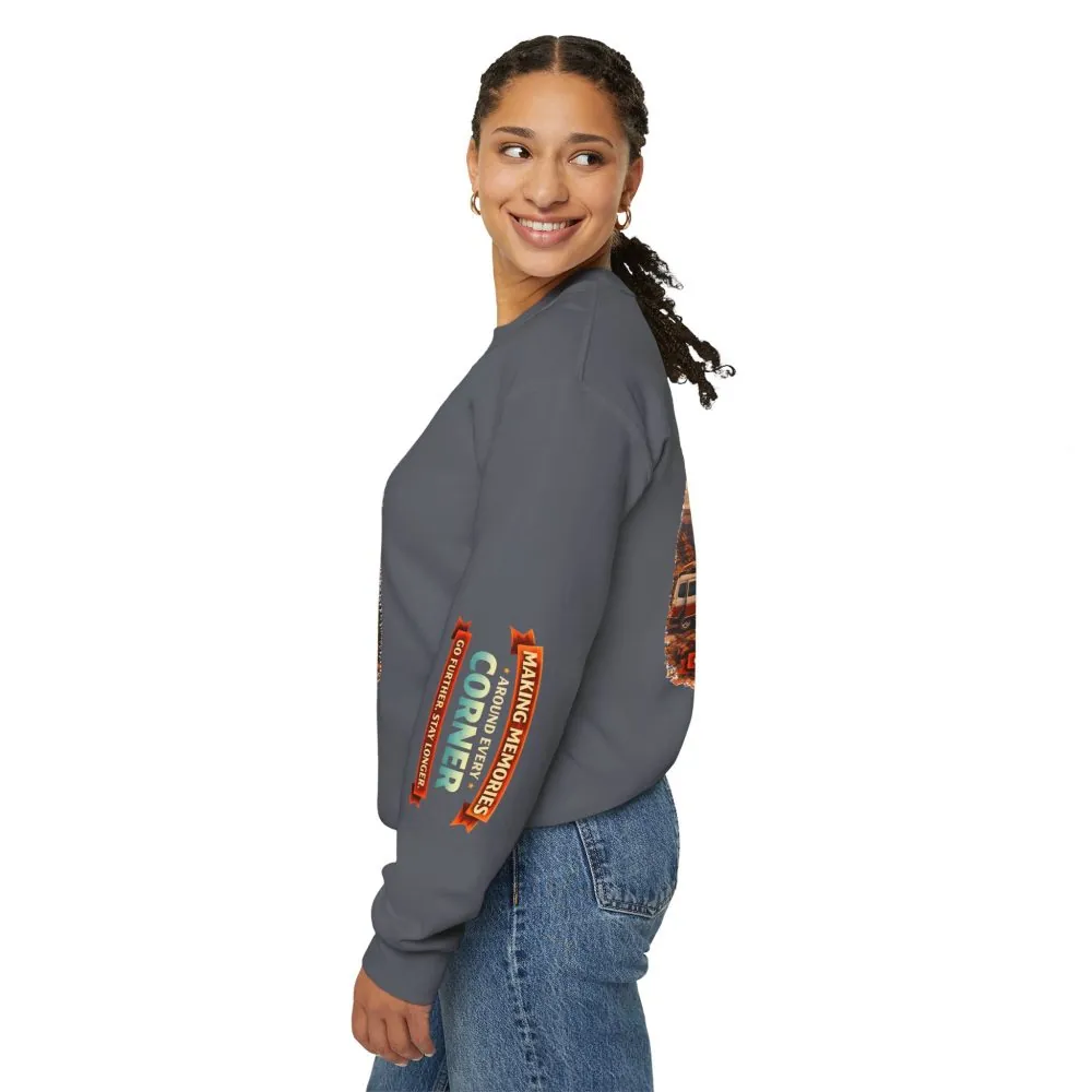 Unisex Heavy Blend™ Crewneck Sweatshirt — "Making Memories Around Every Corner" Design Scenic-Line