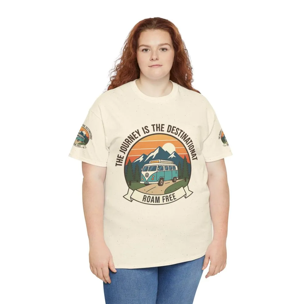 17564533876580818946_2048.jpeg Unisex Heavy Cotton Tee — "The Journey Is The Destination" Roam Free Travel Shirt