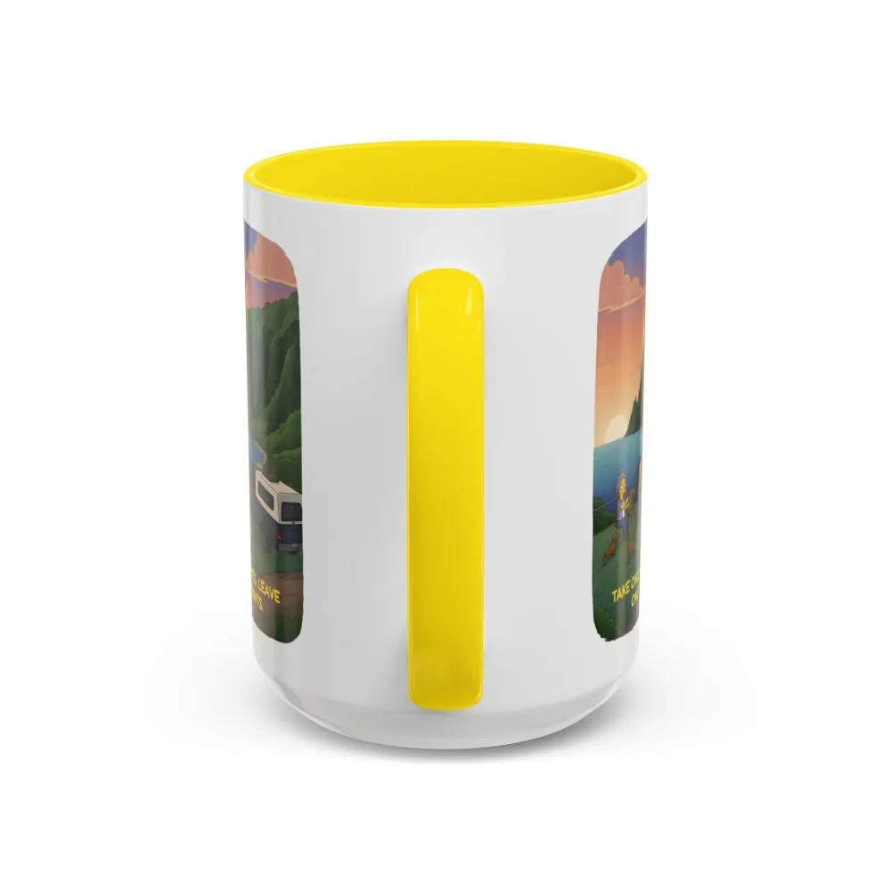 17575695725059262293_2048.jpeg Accent Coffee Mug (11, 15oz) — "Take Only Memories-Leave Only Footprints" Design Sitcom-Line