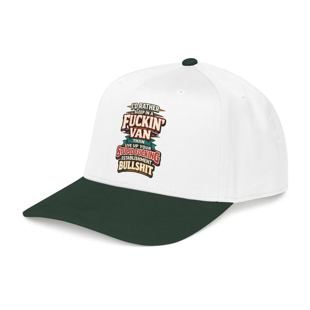 Baseball Cap - "I´d Rather Sleep in A Fucking Van" Design F**K-Line