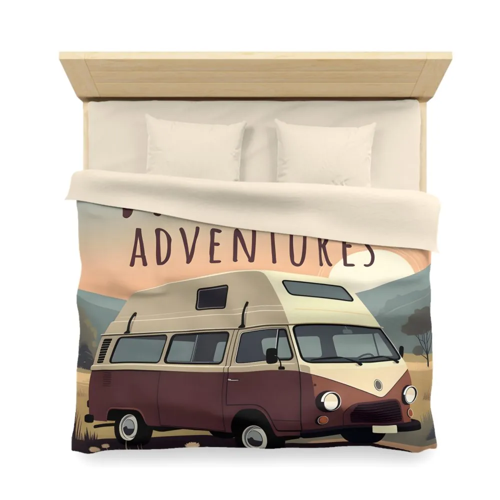 Duvet Cover - 'Vanlife Adventures' Retro Camper Bedding