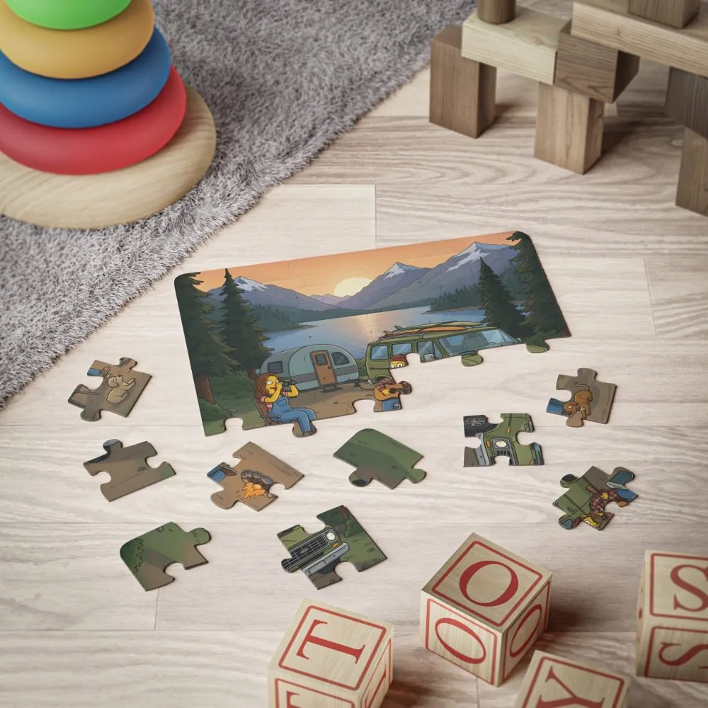 Kids' 30‑Piece Camping Puzzle — Scenic Outdoors Jigsaw for Children
