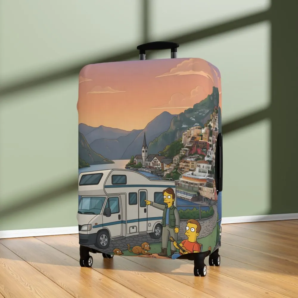 17623690519033908673_2048.jpeg Luggage Cover — Adventure Camper Sketch Travel Suitcase(Design Sitcom-Line)