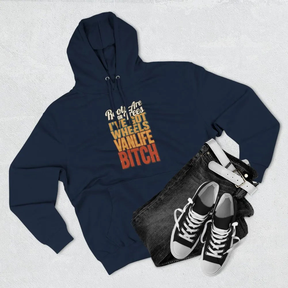 Three-Panel Fleece Hoodie - "Roots Are For Trees" Design F**K-Line