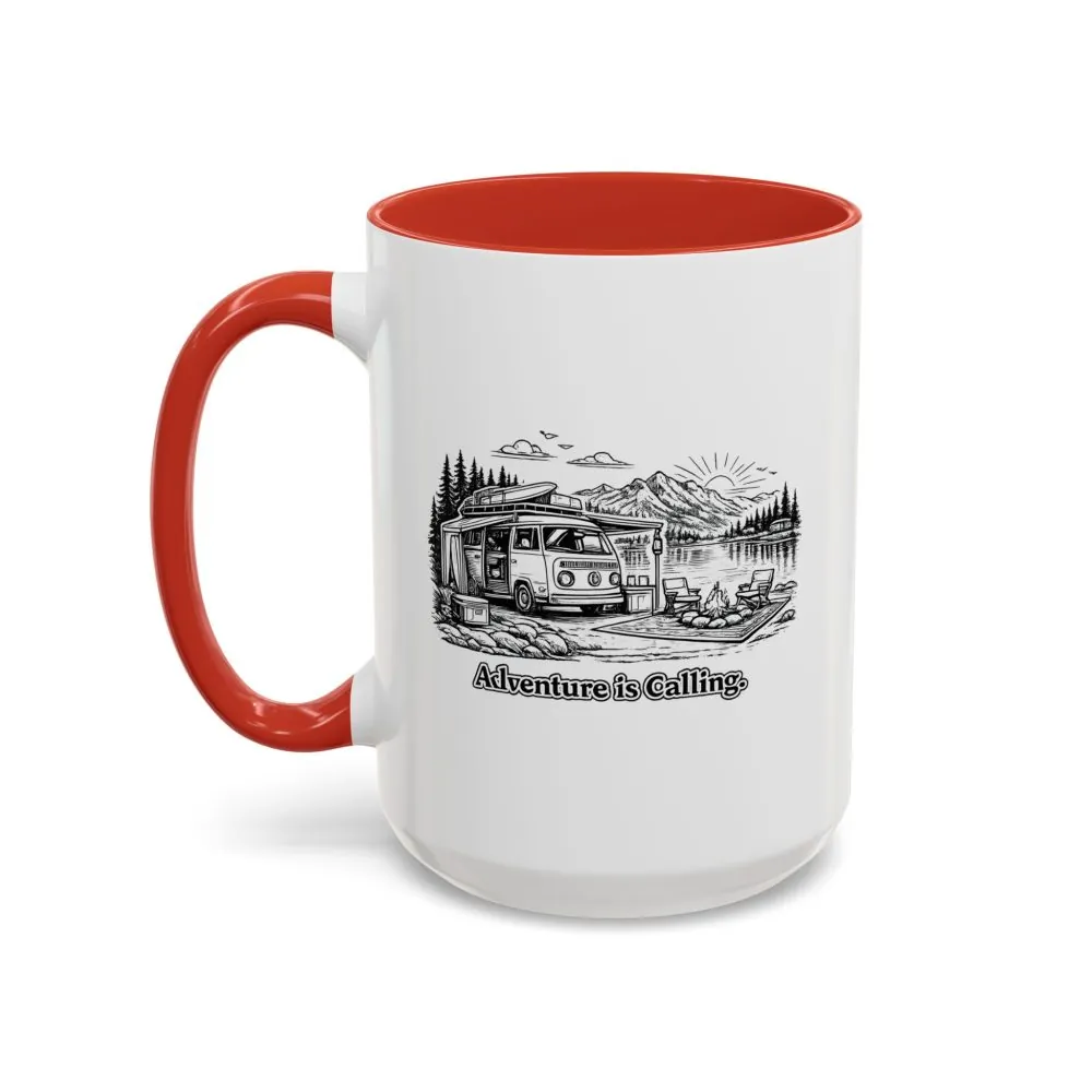 17685980078638946923_2048.jpeg Accent Coffee Mug (11, 15oz) — "Adventure Is Calling" Design Minimal-Line