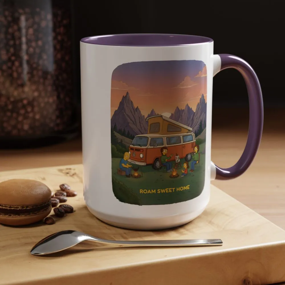 Accent Coffee Mug (11, 15oz) — "Roam Sweet Home" Design Sitcom-Line