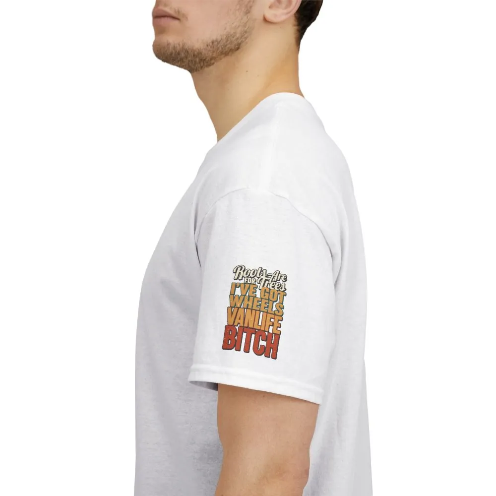 Unisex Heavy Cotton Tee — "Roots Are For Trees" Design F**K-Line