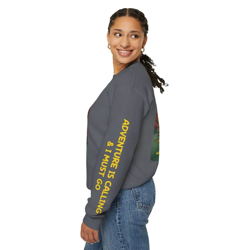 17750591249804684033_2048.jpeg Unisex Heavy Blend™ Crewneck Sweatshirt — "Adventure Is Calling-I Must Go" Design Sitcom-Line