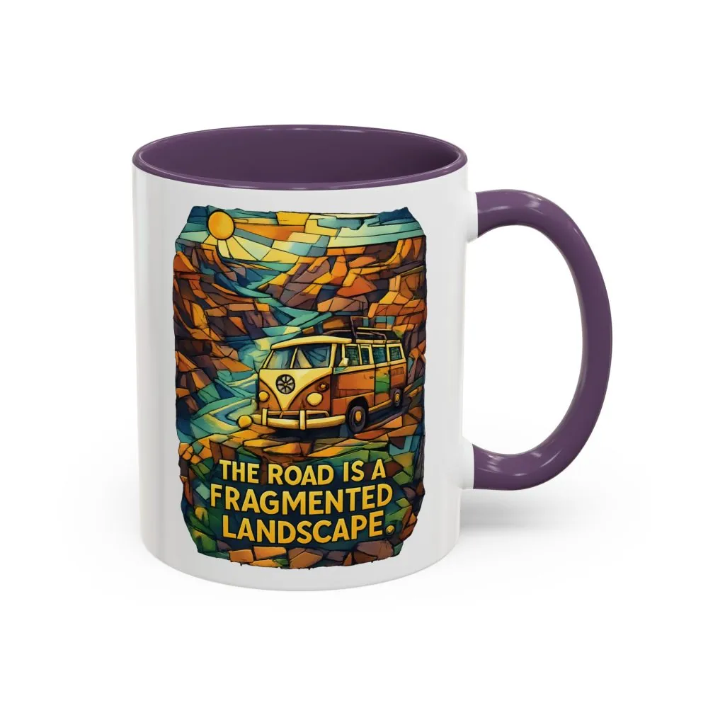 17766558973076652354_2048.jpeg Accent Coffee Mug (11, 15oz) — "The Road Is A Fragmented Landscape" Design Cubic-Line