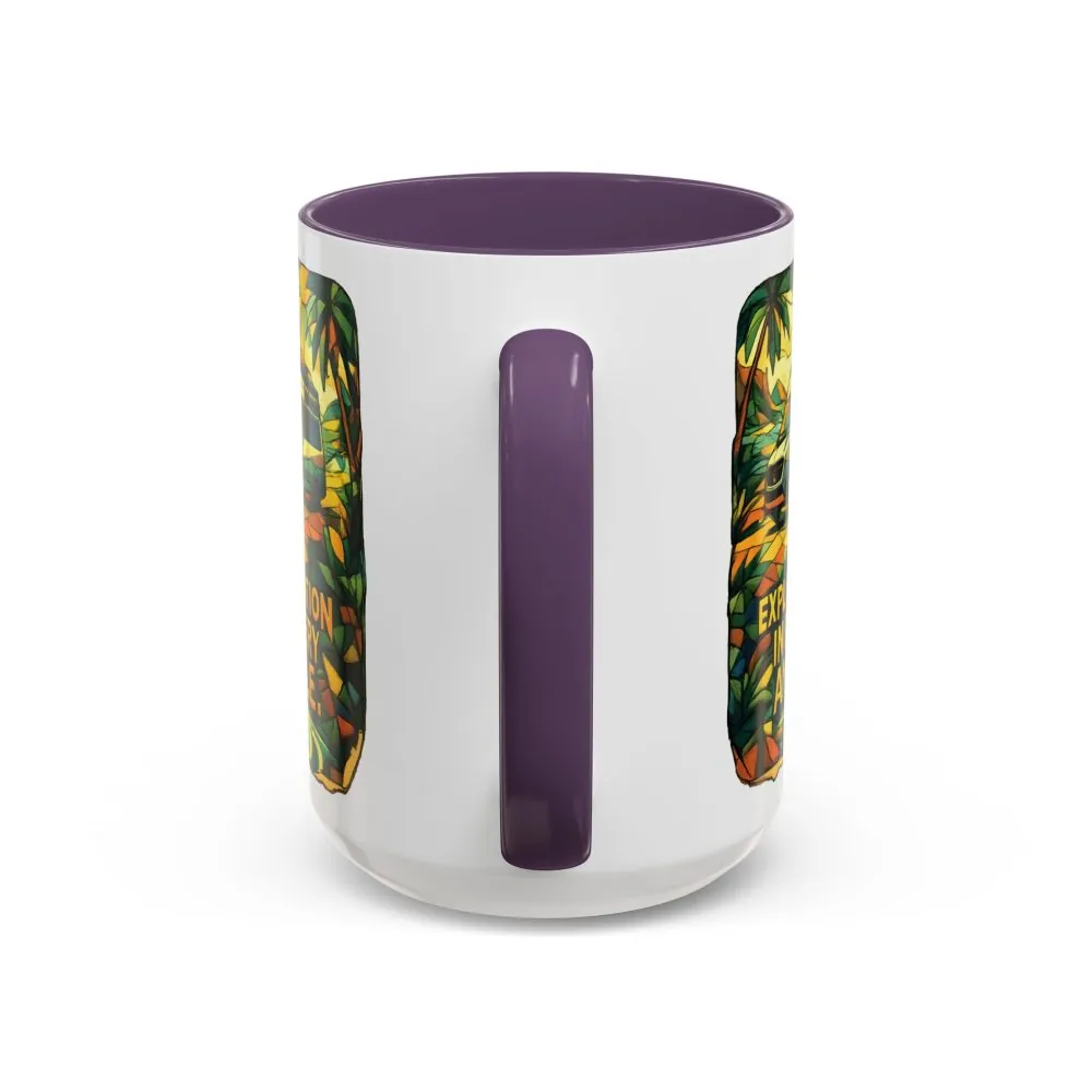 Accent Coffee Mug (11, 15oz) — "Exploration In Every Angle" Design Cubic-Line