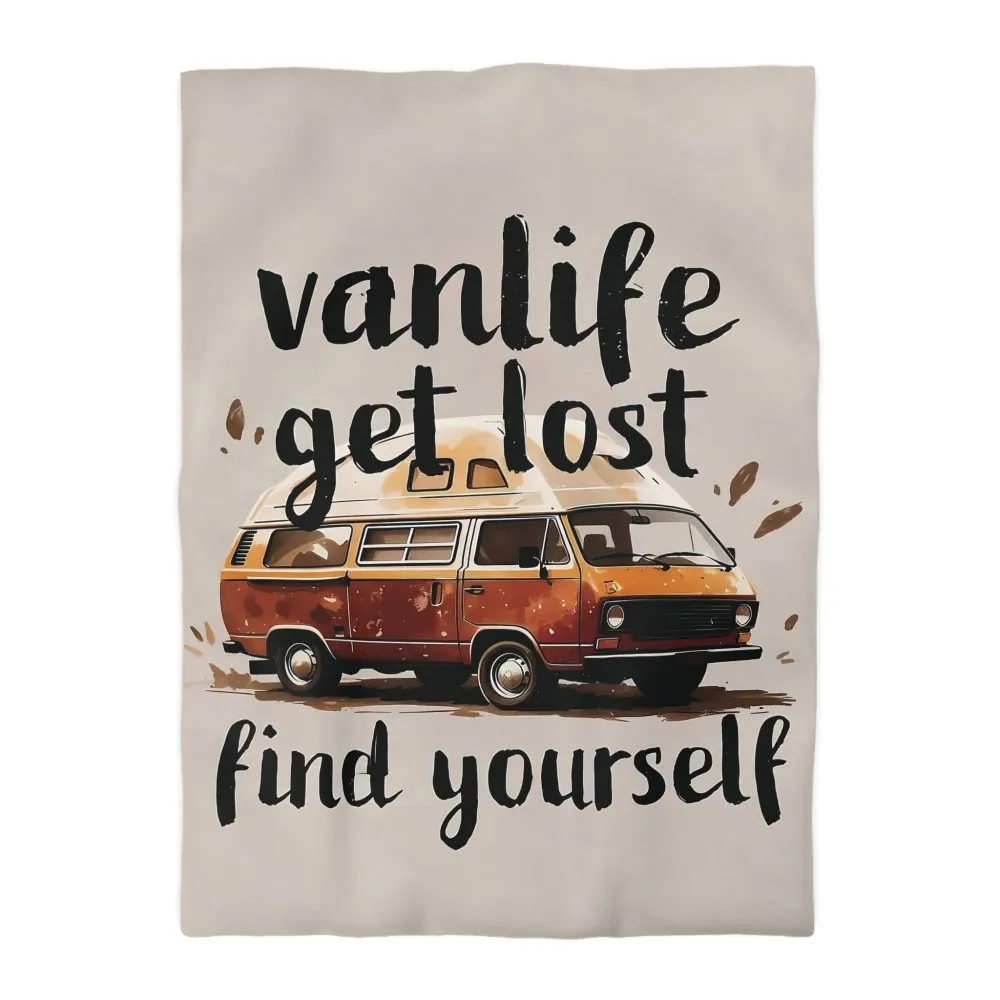 17804287993557693040_2048.jpeg Duvet Cover – “Vanlife Get Lost Find Yourself” Retro Camper Bedding