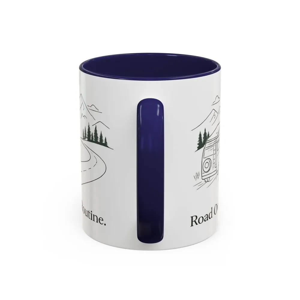 17825408413376479827_2048.jpeg Accent Coffee Mug (11, 15oz) — "Road Over Routine" Design Minimal-Line