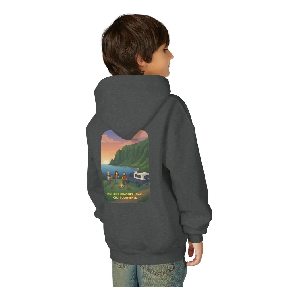 Youth Hoodie(Gildan) – "Take Only Memories-Leave Only Footprints (Design Sitcom-Line)