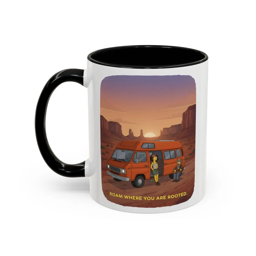 17836009616821213700_2048.jpeg Accent Coffee Mug (11, 15oz) — "Roam Where You Are Rooted" Design Sitcom-Line