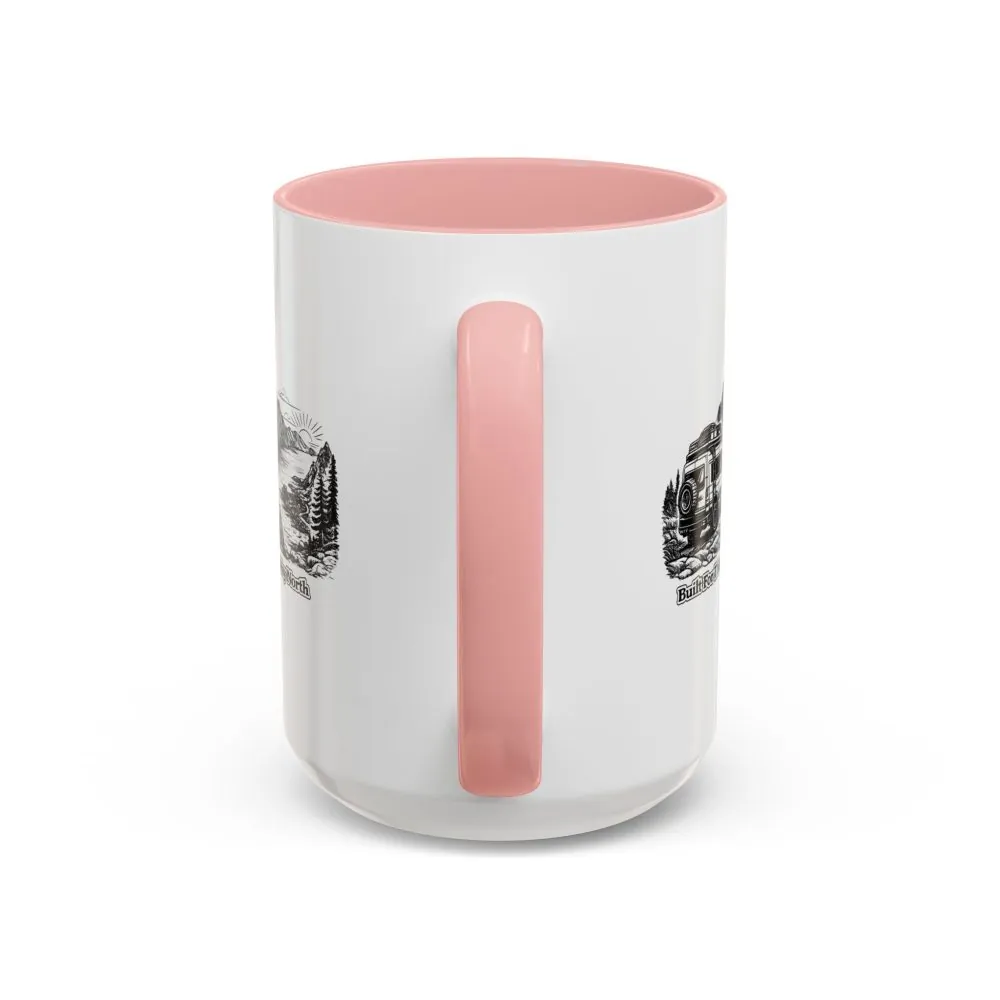 Accent Coffee Mug (11, 15oz) — "Built For The Long Way North" Design Minimal-Line