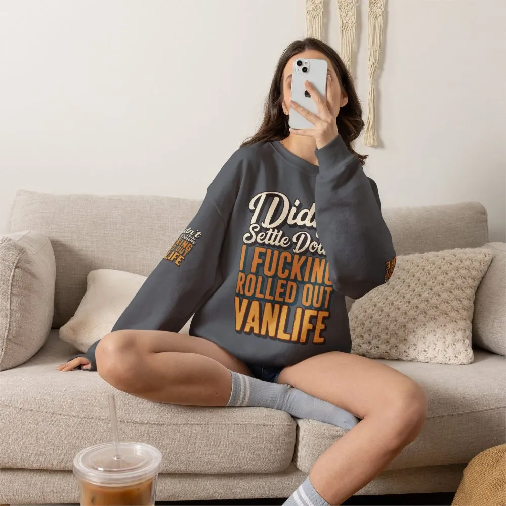 Unisex Heavy Blend™ Crewneck Sweatshirt — "Dind´t Settle Down" Design F**K-Line