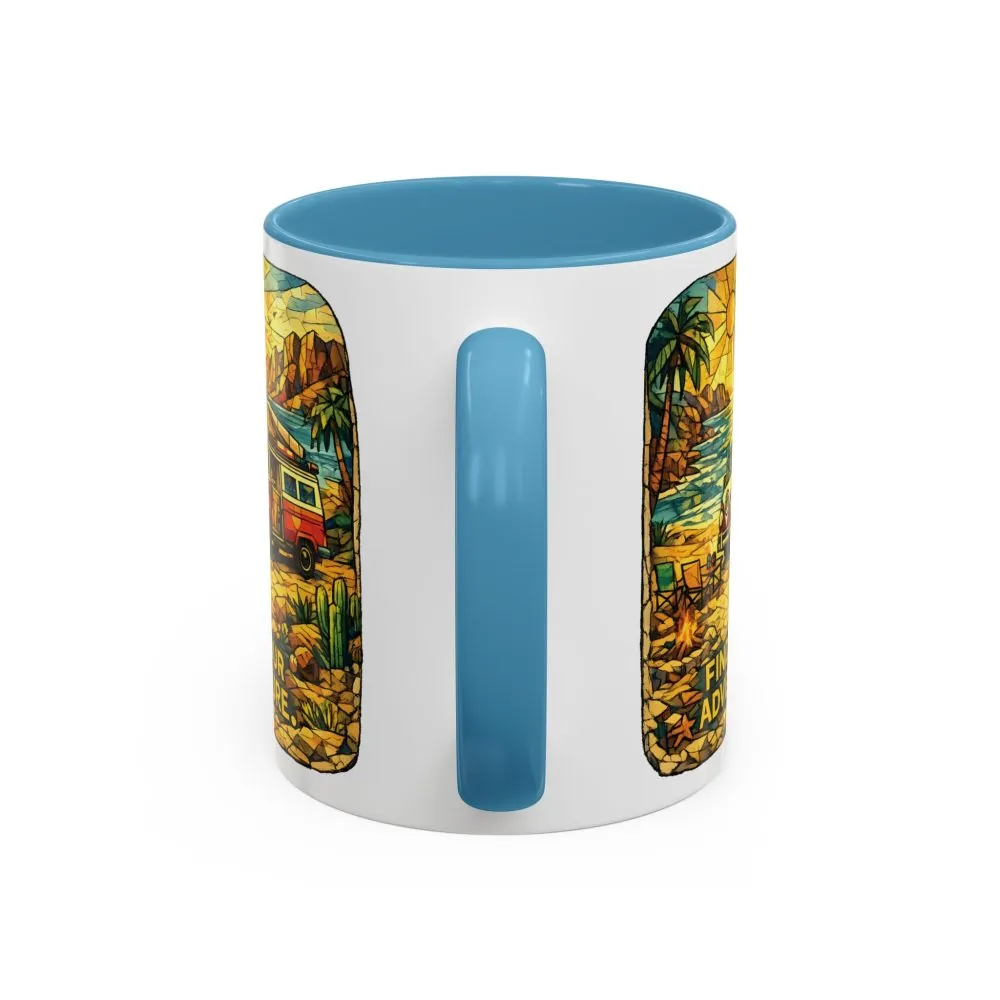 17858479253932634302_2048.jpeg Accent Coffee Mug (11, 15oz) — ""Find Your Adventure"" Design Cubic-Line