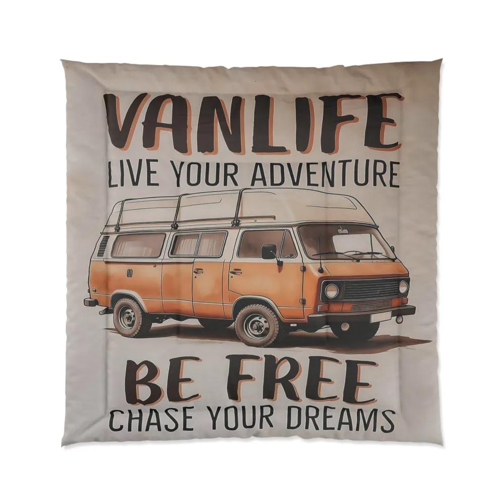 Comforter – 'Be Free, Chase Your Dreams' Vintage Camper Bedding
