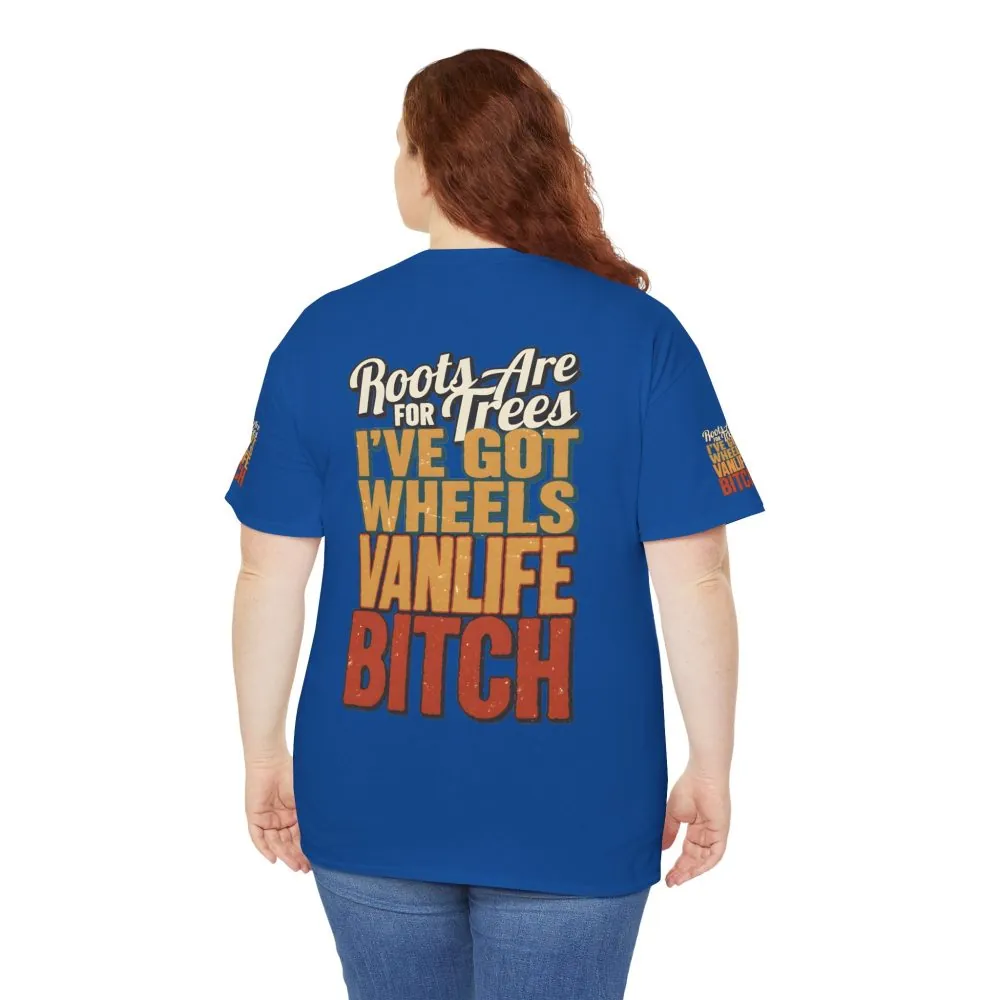 Unisex Heavy Cotton Tee — "Roots Are For Trees" Design F**K-Line