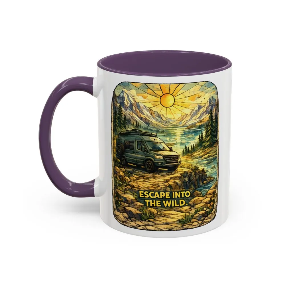 17884362694730453285_2048.jpeg Accent Coffee Mug (11, 15oz) — "Escape Into The Wild" Design Cubic-Line
