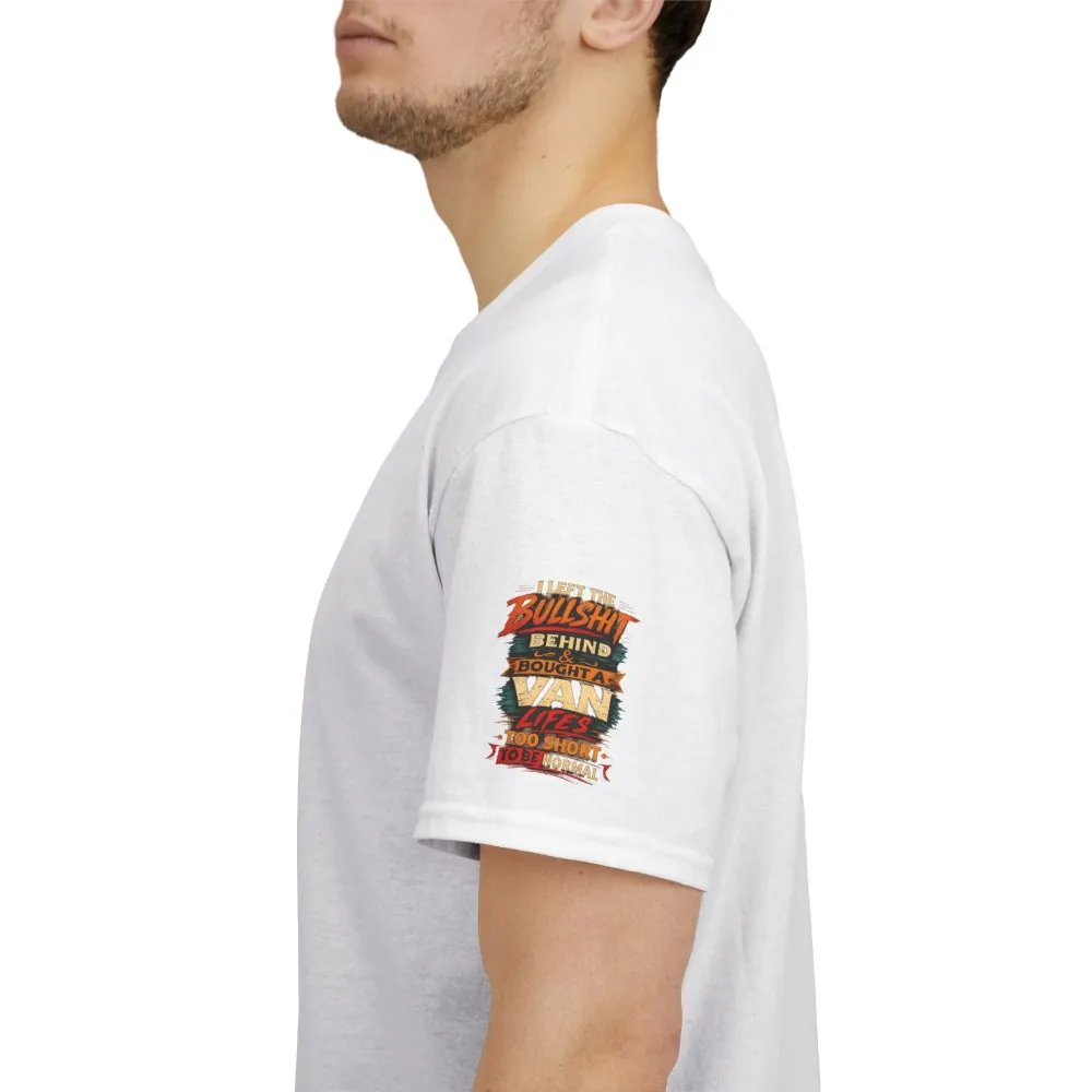 Unisex Heavy Cotton Tee — "I Left The Bullshit" Design F**K-Line